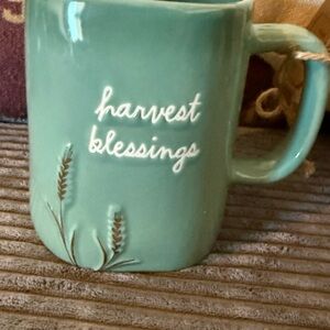Rae Dunn Green Harvest Blessings Mug